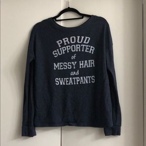 Graphic fleece long sleeve tee